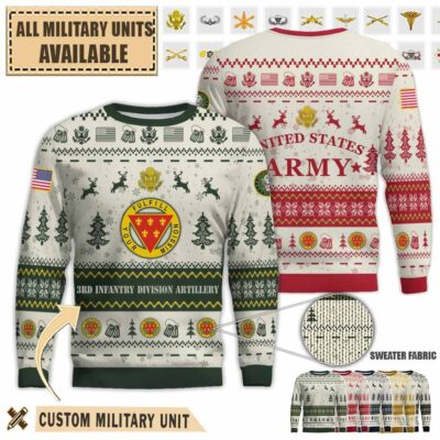 3rd infantry division artillery divartypremium ugly sweater ecs71