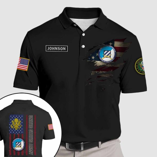 3rd infantry divisionquarter zip hoodie aop polo tshirt uulhg