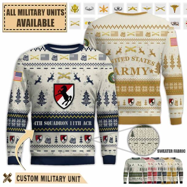 4 11 acr 4th squadron 11th armored cavalry regimentpremium ugly sweater fsslf