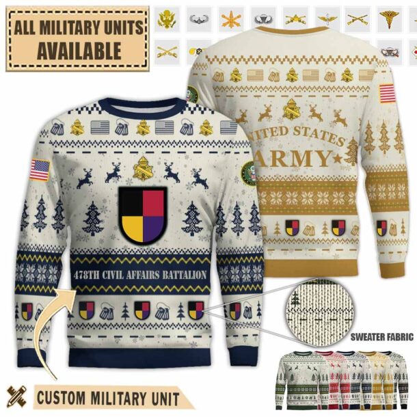 478th ca bn 478th civil affairs battalion airbornepremium ugly sweater rrs8s