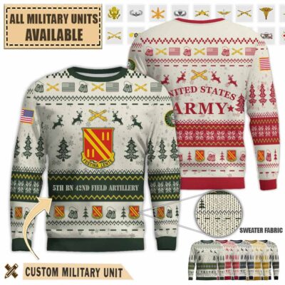 5 42 fa 5th battalion 42nd field artillery regimentpremium ugly sweater xwv7y