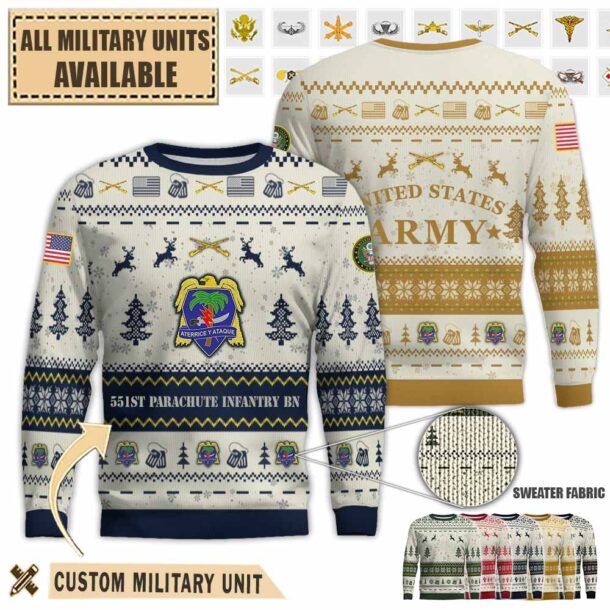 551st pib 551st parachute infantry battalionpremium ugly sweater gzdbh