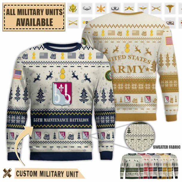 55th maint bn 55th maintenance battalionpremium ugly sweater fmzye