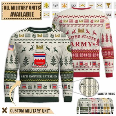65th en bn 65th engineer battalionpremium ugly sweater zgxsc