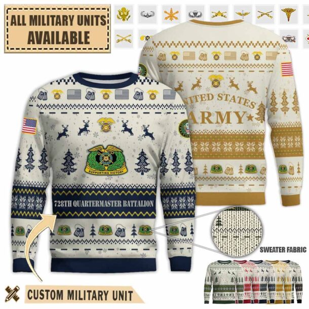 728th qm co 728th quartermaster companypremium ugly sweater exppg