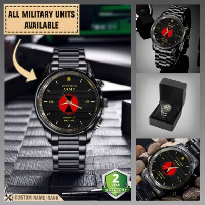 7th id 7th infantry divisionmilitary black wrist watch 2t1gm