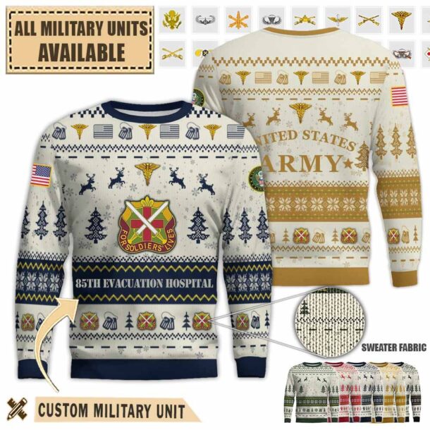 85th evac hosp 85th evacuation hospitalpremium ugly sweater urkvn