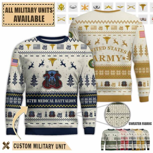 87th med bn 87th medical battalionpremium ugly sweater ehqur