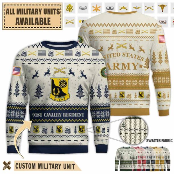 91st cav 91st cavalry regimentpremium ugly sweater 9klq2