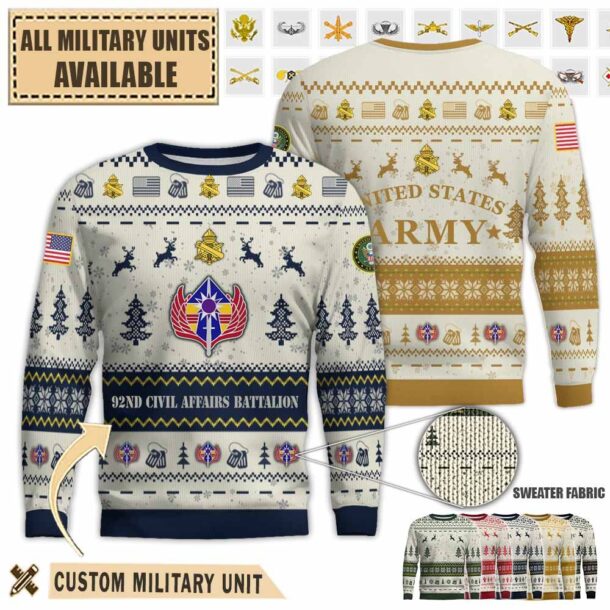 92nd ca bn 92nd civil affairs battalionpremium ugly sweater 7bba3