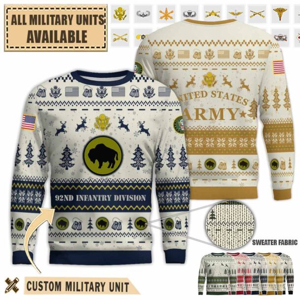92nd id 92nd infantry divisionpremium ugly sweater 7vxrb