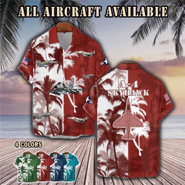 a 4 skyhawk a4aircraft palm tree pocket hawaiian shirt v8zwg