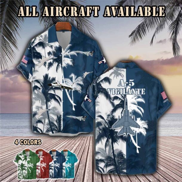 a 5 vigilante a5aircraft palm tree pocket hawaiian shirt wswox