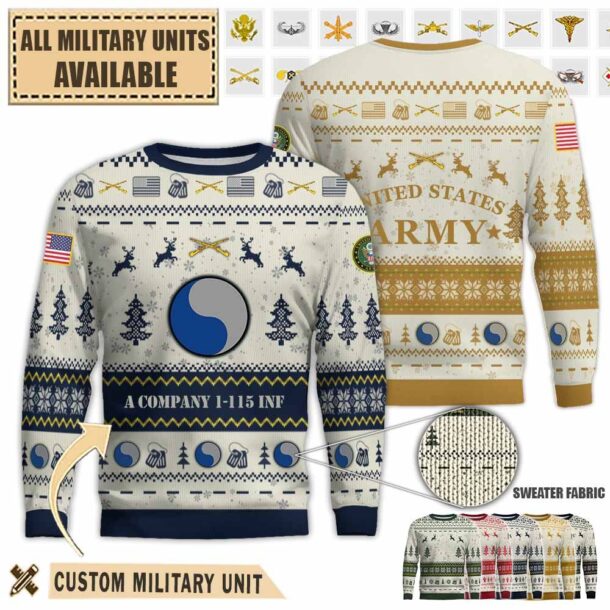 a company 1 115 infantry 29th idpremium ugly sweater 33xqh