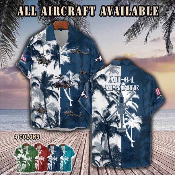 ah 64 apache ah64aircraft palm tree pocket hawaiian shirt rns9d