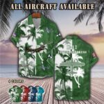 b 17 flying fortress b17aircraft palm tree pocket hawaiian shirt o8k6n