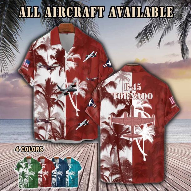 b 45 tornado b45aircraft palm tree pocket hawaiian shirt zczsp