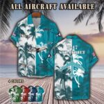 b 47 stratojet b47aircraft palm tree pocket hawaiian shirt uh1vq