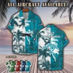 b 52 stratofortress b52aircraft palm tree pocket hawaiian shirt d80bw