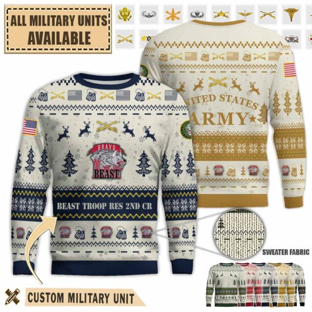 beast troop regimental engineer squadron 2nd crpremium ugly sweater 4mm0m