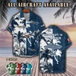 beechcraft model 18 twin beech c45aircraft palm tree pocket hawaiian shirt w5bwk