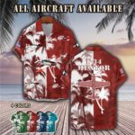 beechcraft t 34 mentor t34aircraft palm tree pocket hawaiian shirt kr6yx