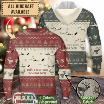 bombardier dash 8 q 400aircraft sweater vy9mr