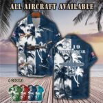 c 119 flying boxcar c119aircraft palm tree pocket hawaiian shirt qewgp