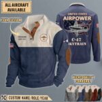 c 47 skytrain c47aircraft stand collar sweatshirt afxcn
