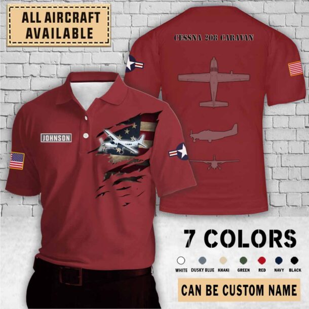 cessna 208 caravanaircraft aop shirts n56hi