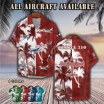 cessna 310aircraft palm tree pocket hawaiian shirt yihpy