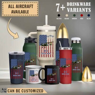 cessna l 19 o 1 bird dog l19 o1flag aircraft drinkware collection rrgel