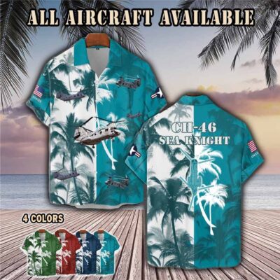 ch 46 sea knight ch46aircraft palm tree pocket hawaiian shirt 9ct31