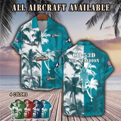ch 53d sea stallion ch53daircraft palm tree pocket hawaiian shirt pwyob