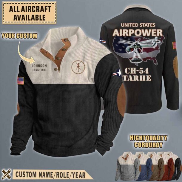 ch 54 tarhe ch54aircraft stand collar sweatshirt 7mrmr