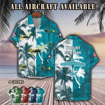 curtiss wrightaircraft palm tree pocket hawaiian shirt 8ifvm