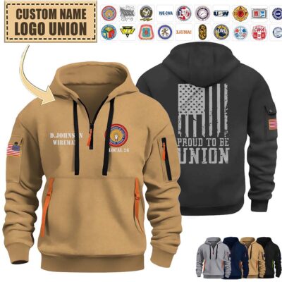 custom union localflag premium quarter zip hoodie qz6uq