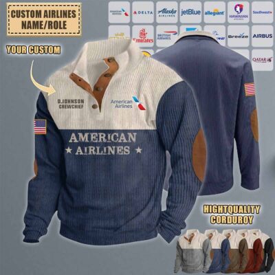 custom us airlinesstand collar sweatshirt a5rti