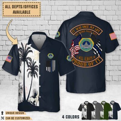 des moines police department iadual flag hawaiian shirt 146jv