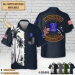 Detroit Police Law Enforcement Explorers MI_Dual Flag Hawaiian Shirt