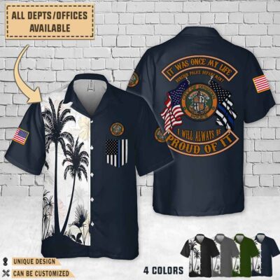 dunedin police department fldual flag hawaiian shirt uzpek
