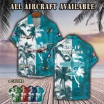 ea 1f skyraider ea1faircraft palm tree pocket hawaiian shirt 3c48e