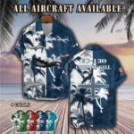 ec 130 compass call ec130j ec130h ec130eaircraft palm tree pocket hawaiian shirt qllwr