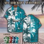 f 101 voodoo f101aircraft palm tree pocket hawaiian shirt 7khec