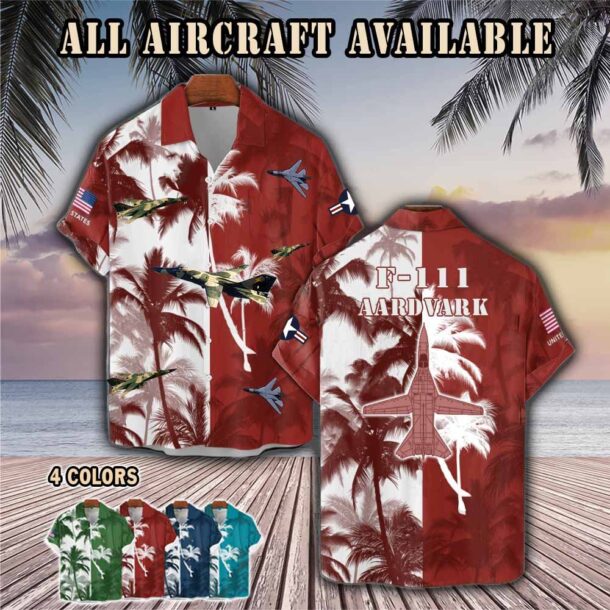 f 111 aardvark f111aircraft palm tree pocket hawaiian shirt 7wg8w