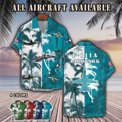 f 111a aardvark vietnam war f111aaircraft palm tree pocket hawaiian shirt 2qsru