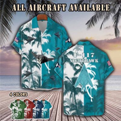 f 117 nighthawk f117aircraft palm tree pocket hawaiian shirt d0kx3