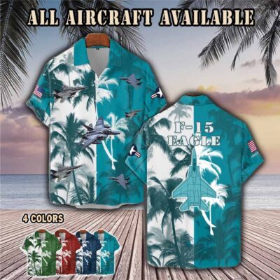 f 15 eagle f15aircraft palm tree pocket hawaiian shirt 0qzyx