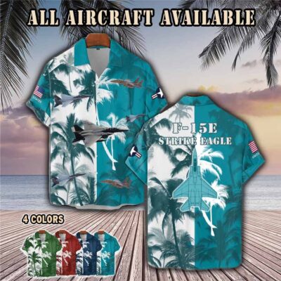 f 15e strike eagle f15eaircraft palm tree pocket hawaiian shirt m8ad1