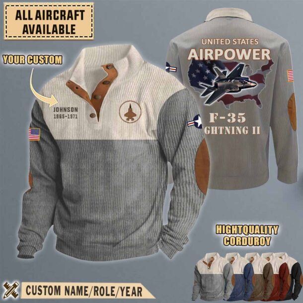 f 35 lightning ii f35aircraft stand collar sweatshirt fwe4u